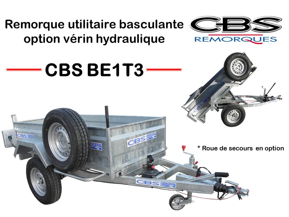Support Roue de Secours en 130 mm pour tube 80x60mm CBS REMORQUES